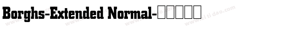 Borghs-Extended Normal字体转换